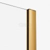 NEW TRENDY Drzwi wnękowe SMART GOLD BRUSHED 1D U 110x200 szkło czyste 8mm Active Shield 2.0 - UCHWYT RELING EXK-7511